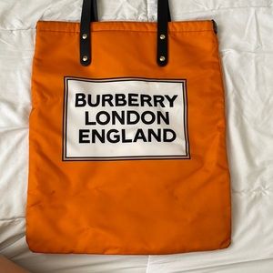 Authentic Burberry London flat nylon tote bag